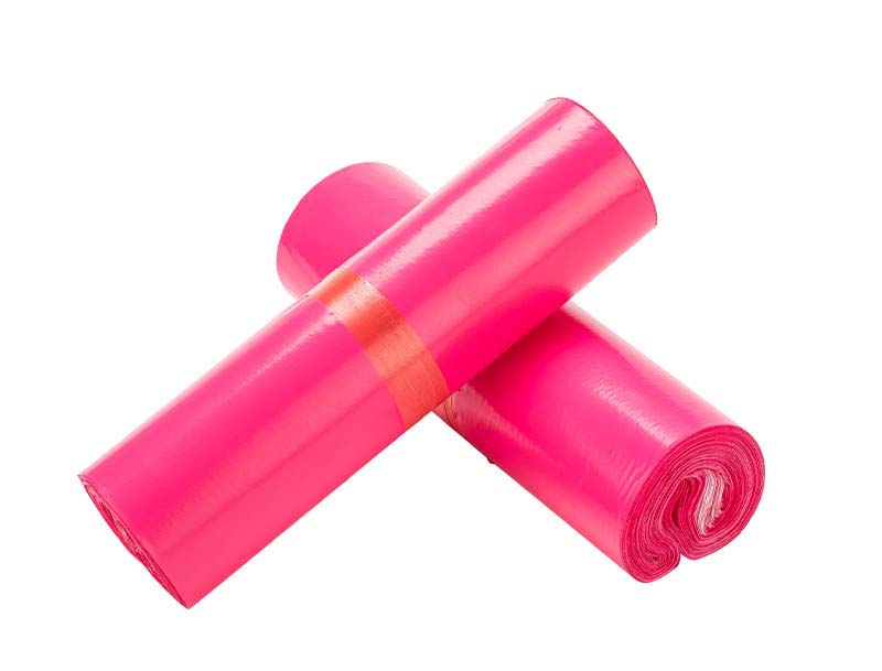 辛集玫红色快递袋-02